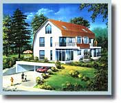 architektur-Illustrationen Einfamilienhaus 1